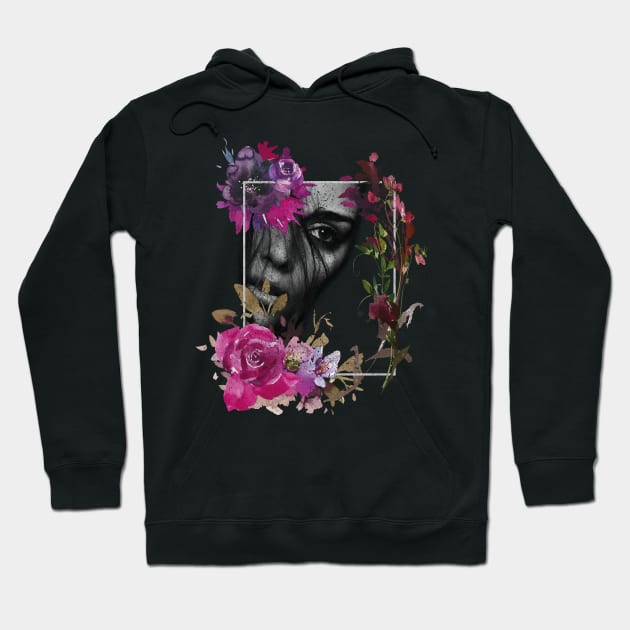 Floral Goth Girl Hoodie by BOEC Gear